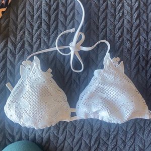 WHITE triangle bikini